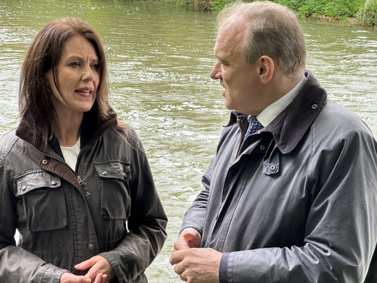 Monica Harding And Ed Davey in Esher (Photo: Chris Caulfield)