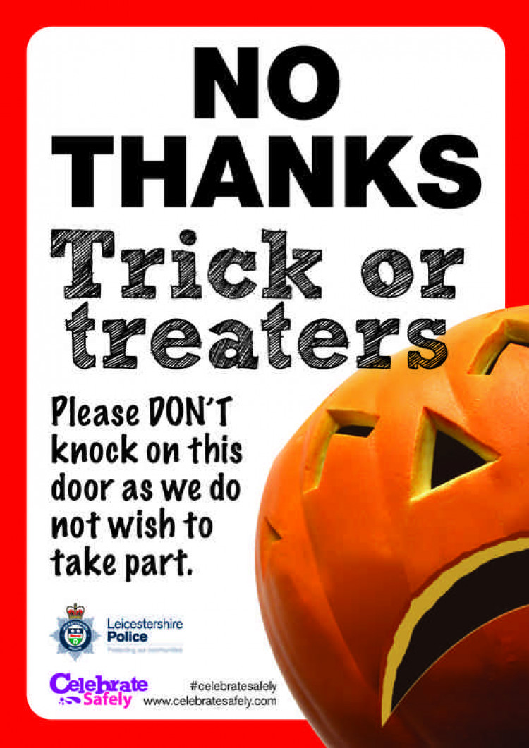 Trick or treat poster Rutland police