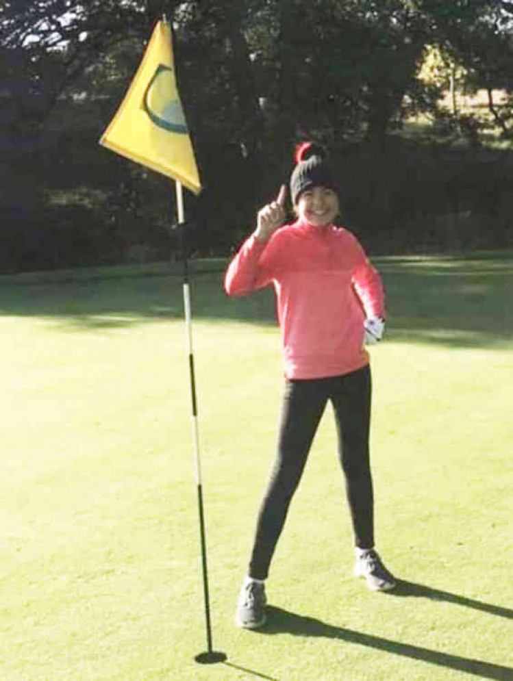 Yasmin Bass scored a hole in one