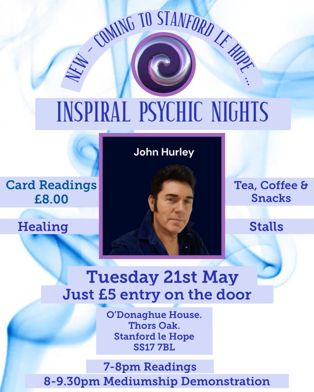 NEW !  Inspiral Psychic Nights - opens 21st May