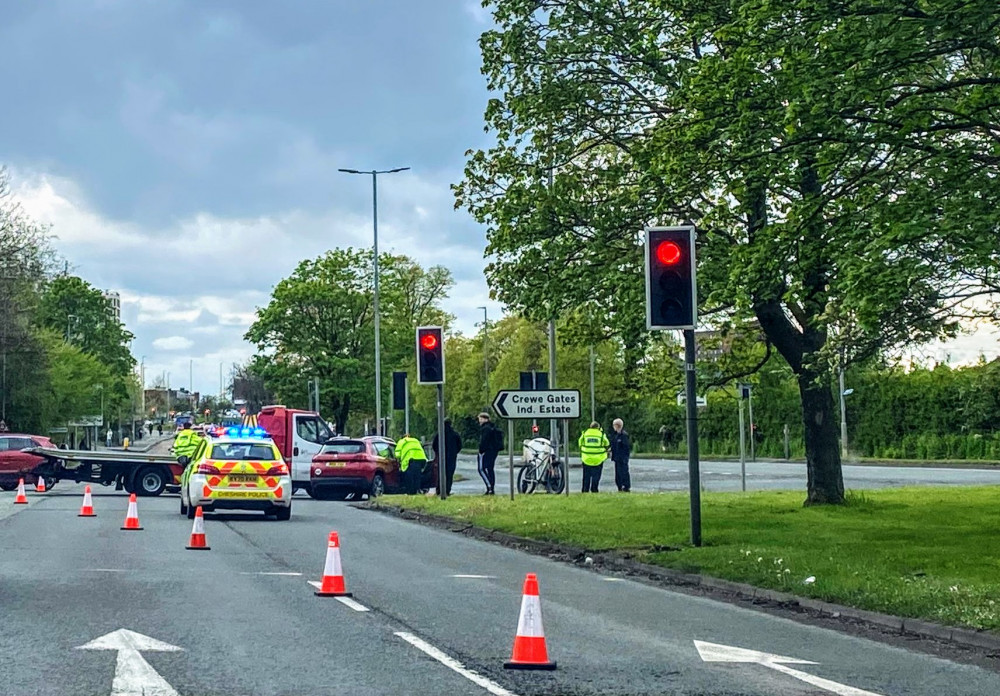 On Thursday 25 April, Cheshire Police received reports of a collision on Crewe Road, near to its junction with Gateway (Nub News).