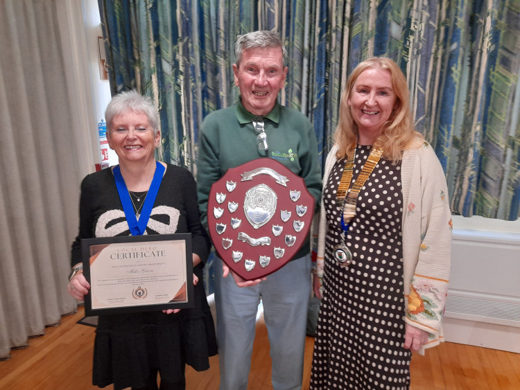 Councillor Kay Shaw, Mike Grove and Carolyn Mirza Davies