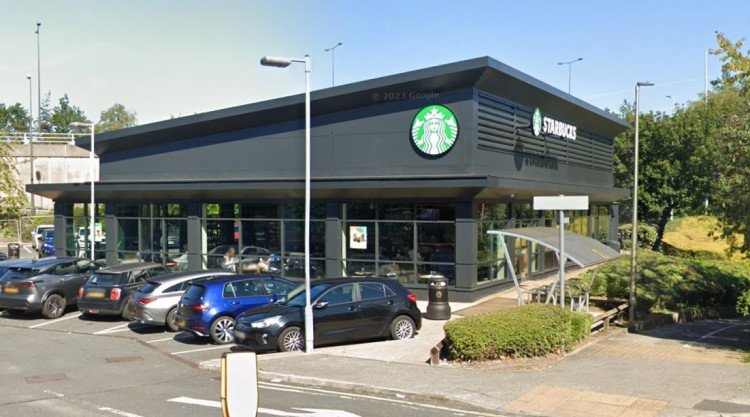 Starbucks is planning to open a new drive-thru lane at its Portwood branch near Stockport town centre (Image - Google Maps)