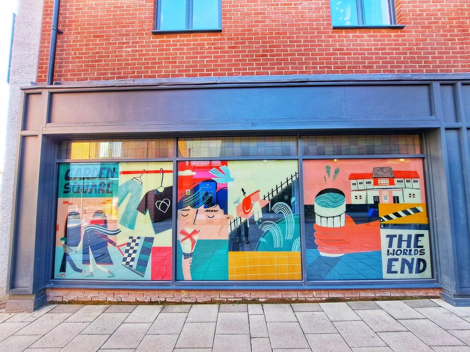 Visitors to Letchworth town centre may have been surprised by a splurge of uplifting, creative colour recently. CREDIT: Danny Pearson/Letchworth Nub News
