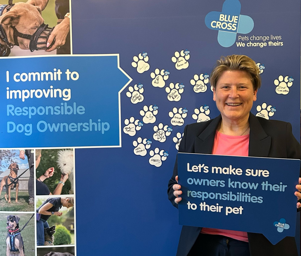 Sarah Dyke, the MP for Somerton and Frome at Blue Cross (image via Blue Cross)