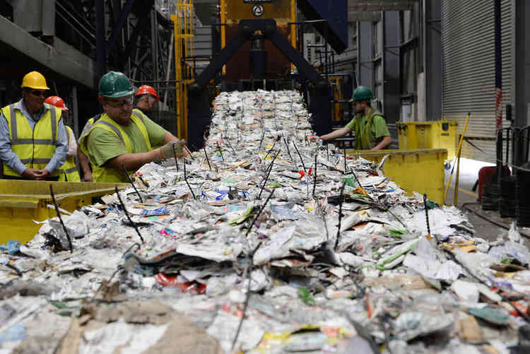 The contents of Rutland's grey bins is sent to a Leicester recycling facility where it's sorted and processed