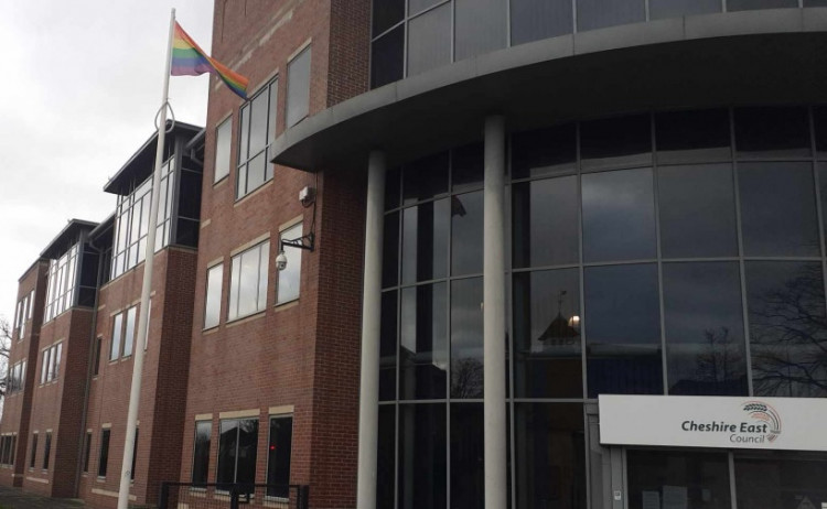 Cheshire East Council HQ, Westfields, Sandbach, photographed by Nub News earlier this year. 