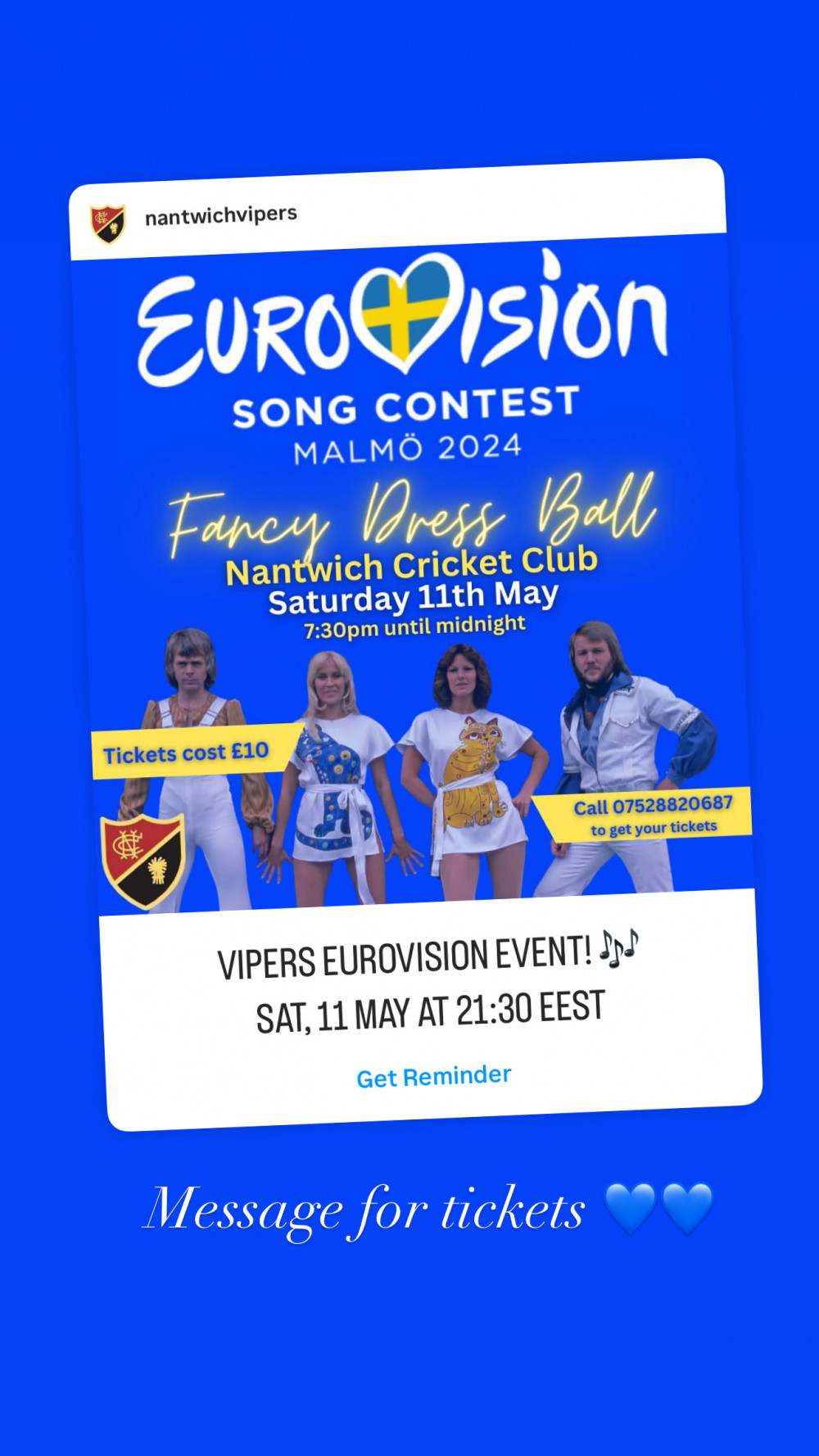 Nantwich Cricket Club Vipers Eurovision Fundraiser!