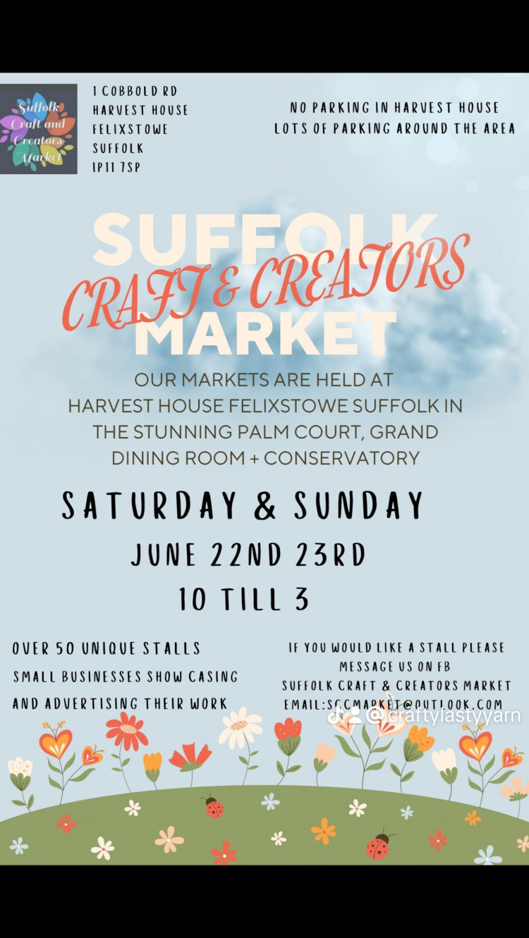 Suffolk-craft-creators-market Harvest House Felixstowe 