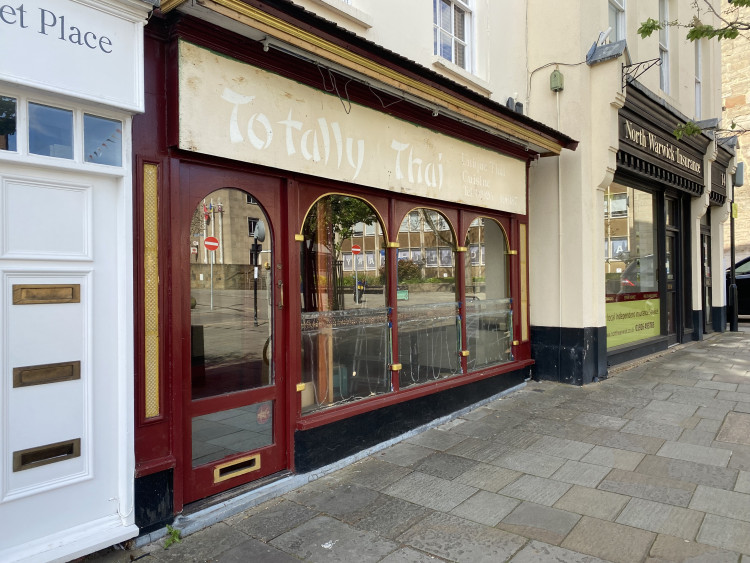 The sign has already been taken down at Totally Thai (image by James Smith)