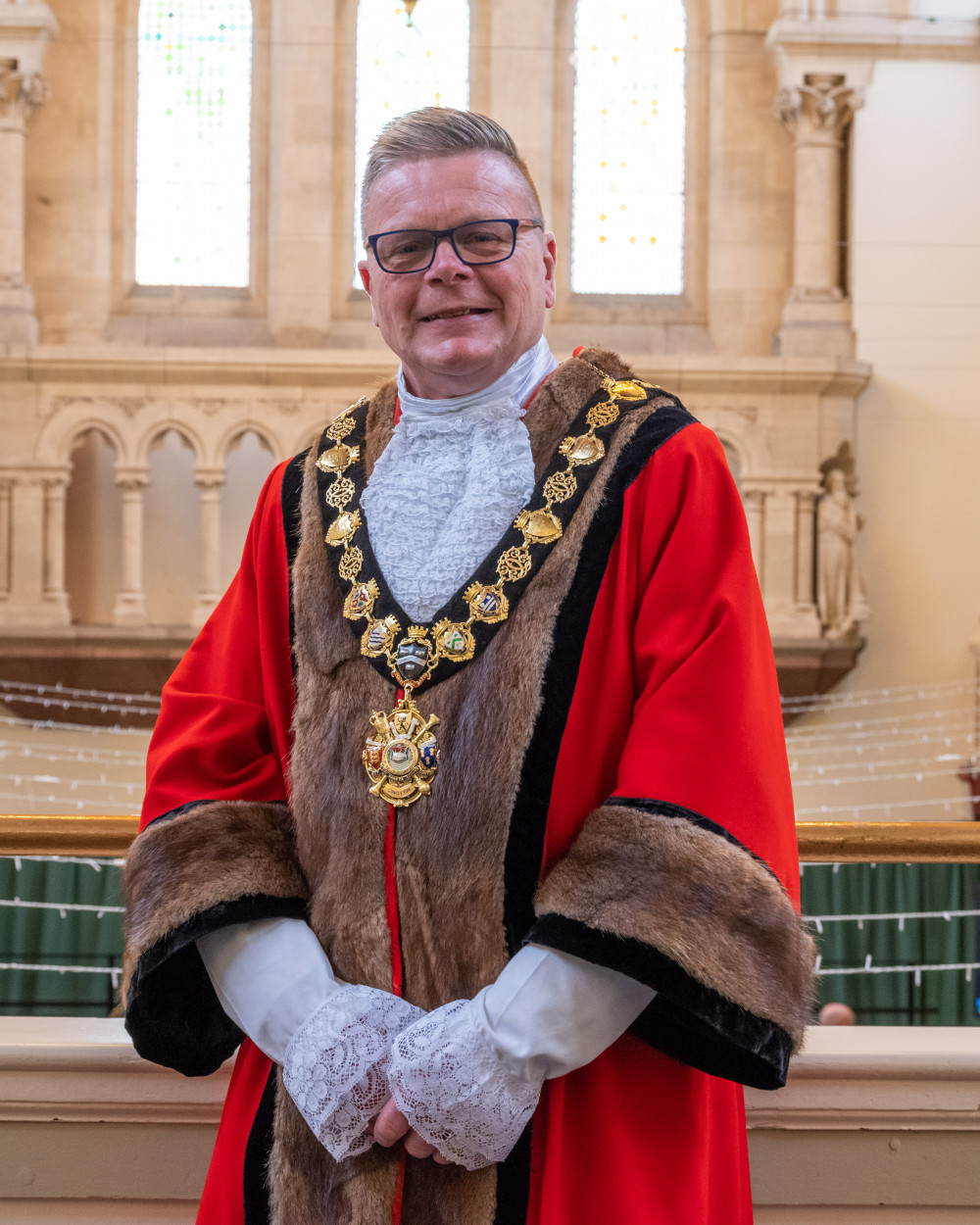 Current town mayor, Cllr Rob Moreton, will hand over the chain of office to his successor after a triumphant year in office (Congleton Town Council).