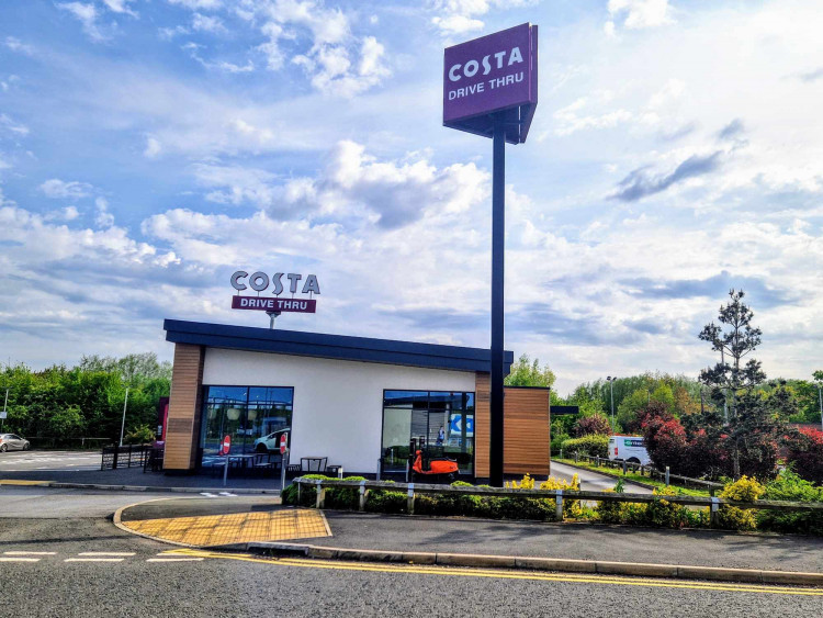 Costa Coffee, Jack Mills Way, welcomed customers back at 5:30am on Friday 3 May (Ryan Parker).