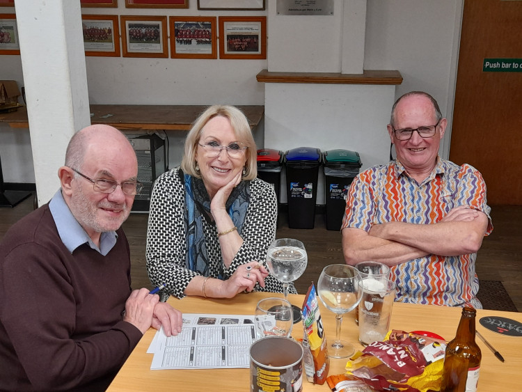 Here's some of the library 'management' Tom Dawks, Marianne Cowpe and Jon Cowpe.