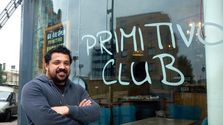 Brian Mathias, owner of Teddington’s latest wine bar and restaurant Primitivo Club and industry veteran of 11 years is ‘hoping for the best’ in the run up to opening day (Photo: Oliver Monk)