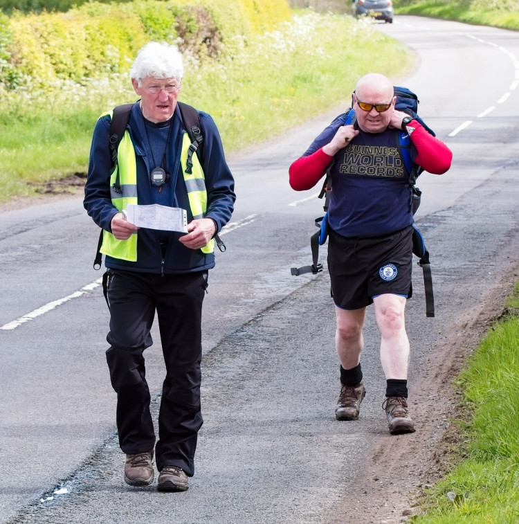 Paddy Doyle completed his latest challenge around Claverdon (image supplied)