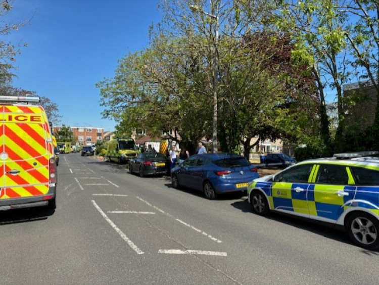 The scene from Dunstable Road. 