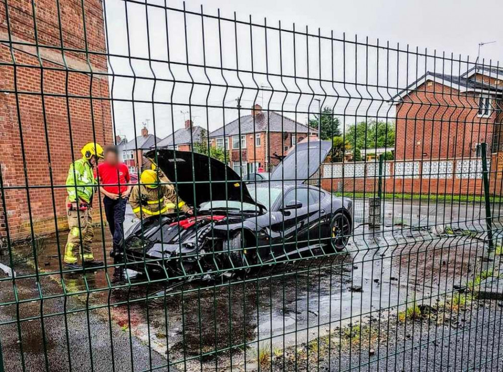 On Friday 3 May, Cheshire Police received reports of a collision involving a Ferrari on Gresty Road, at its junction with Davenport Avenue (Photo: Robert Wochna).