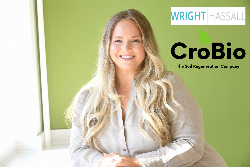 Wright Hassall's Mallory Coxe and a colleague helped seal the deal, on behalf of innovative Macclesfield firm CroBio. (Image - Wright Hassall / CroBio) 