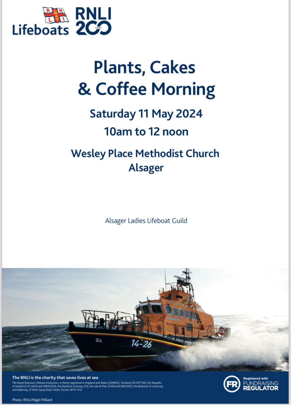 Plants, Cakes and Coffee Morning in aid of RNLI