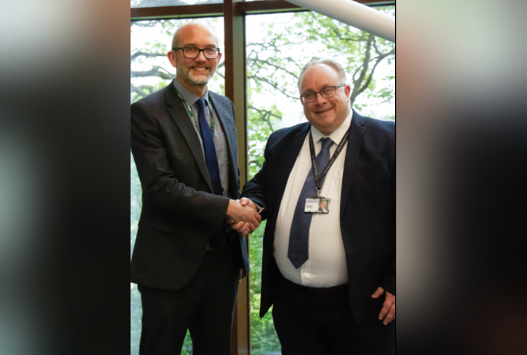 New Fallibroome Academy Headteacher Ross Martland with The Fallibroome Trust CEO Jeremy Spencer
