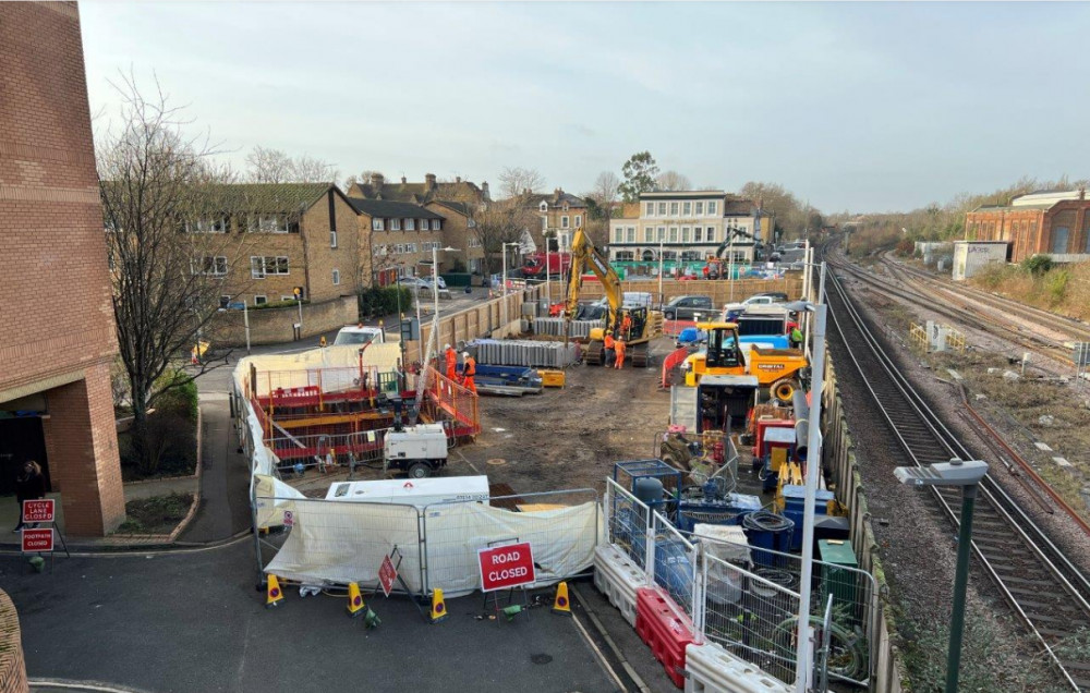 Works to move a water main have signalled the start of the work on the Old Station Forecourt (image via planning application) 
