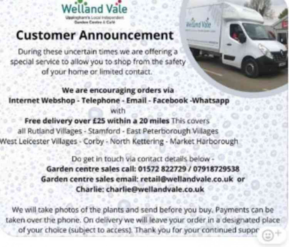 A flyer from Welland Vale