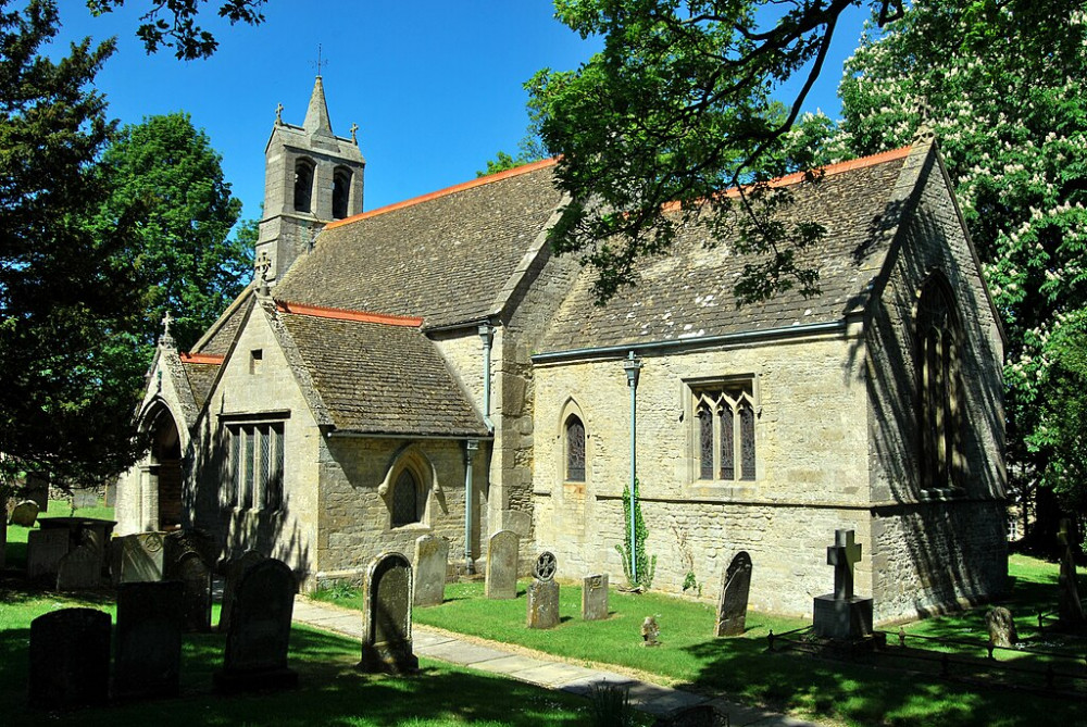 St Nicholas Church at the heart of Stretton, Rutland. Image credit: Wiki Commons. 