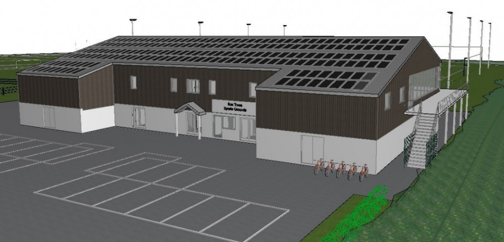 An artist's impression of the new clubhouse (image via planning application)
