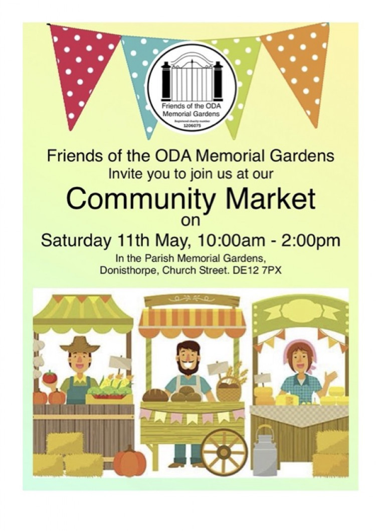 Memorial Gardens Community Market at Church Street, Donisthorpe, near Ashby de la Zouch