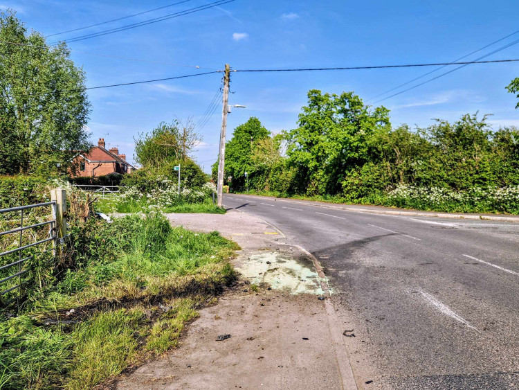 On Thursday 9 May, emergency services responded to an incident on Warmingham Road, close to its junction with Kents Lane (Ryan Parker).