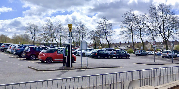 The Belvoir Road Shopping Centre car park in Coalville. Photo: Instantstreetview.com