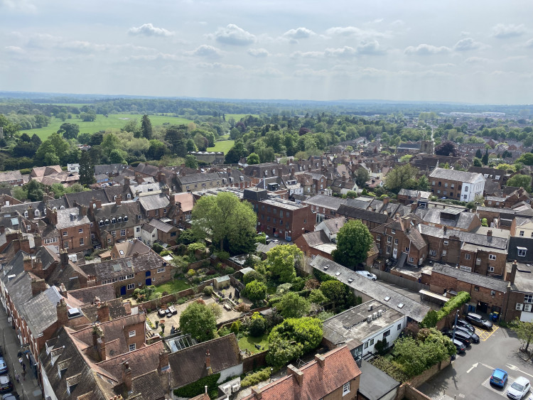 All the images have been taken from the top of St Mary's church tower (image by James Smith)