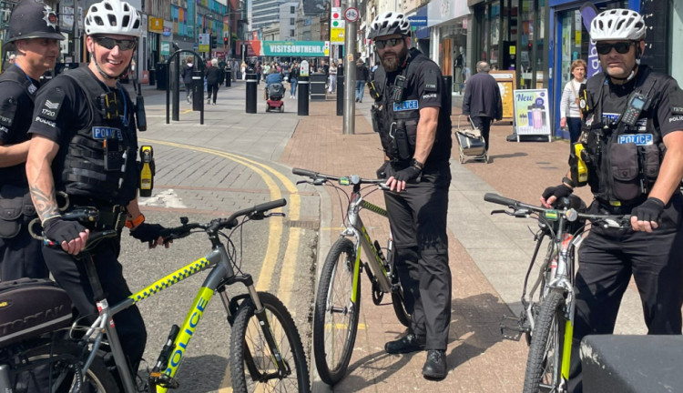 Officers on patrol.