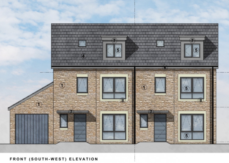 An artist's impression of the proposed homes (image via planning application)