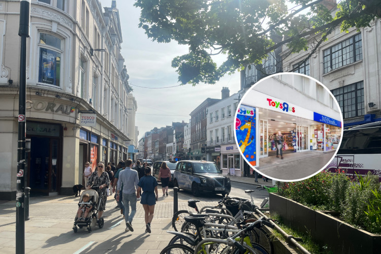 WHSmith has revealed the locations of 17 new Toys R Us stores coming to high streets, one of them being Richmond, south west London (credit: Cesar Medina & WHSmith).