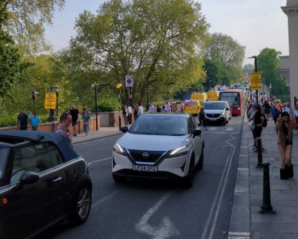 Richmond Bridge on Sunday 12 May, immediately after the incident. (Photo: David)