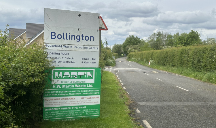 A possible scenario has been raised where Bollington Household Waste Recycling centre could stay open for longer than anticipated. (Image - Macclesfield Nub News)