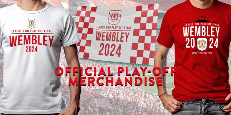 Two Crewe Nub News readers will win one of these Wembley T-shirts and get them hand-signed by Luke Offord and Jack Powell at the Crewe Market Hall event (Crewe Alex).