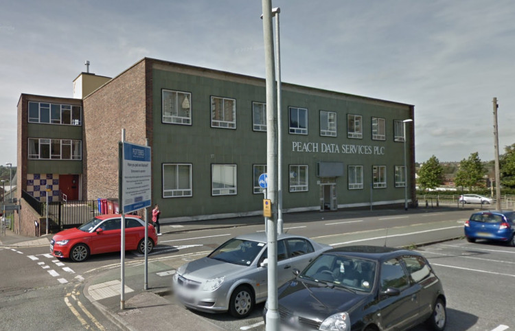 The former Peach Data Services building could become city centre living space (Google).
