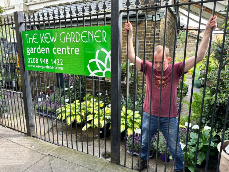 Owner of The Kew Gardener, Daniel Slack faces eviction from his shop after falling behind on rent despite being a part of the community for over 30 years (credit: Daniel Slack).