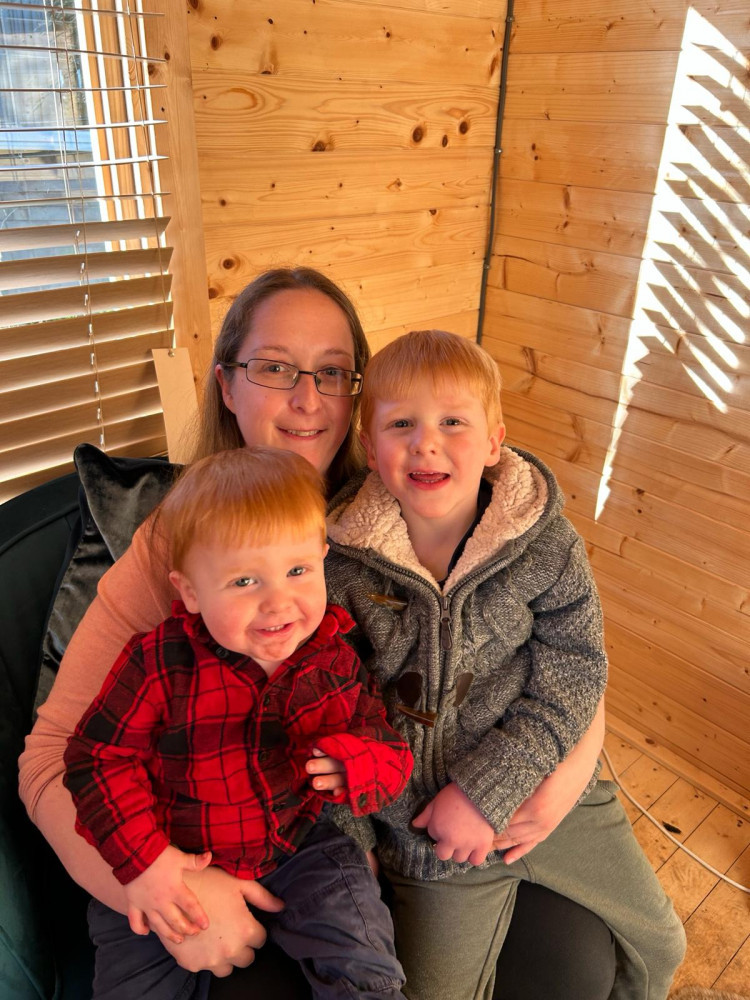 Exams aren't an easy time, says counsellor, Hannah Bolton, pictured with her sons Daniel and Elliot. (Photo: Hannah Bolton)
