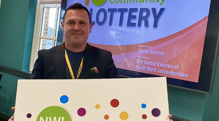 Cllr Wyatt attended a lottery information session in Coalville on Tuesday. Photo: Supplied