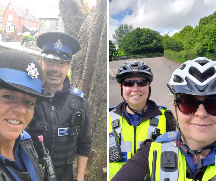 PCSOs out on patrol in Street and Glastonbury this week. (Photo: A&S Police) 