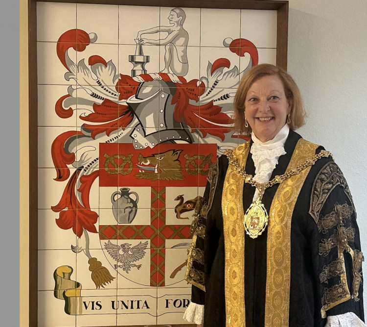 Councillor Lyn Sharpe was sworn in at the annual council meeting this morning (Stoke-on-Trent City Council).