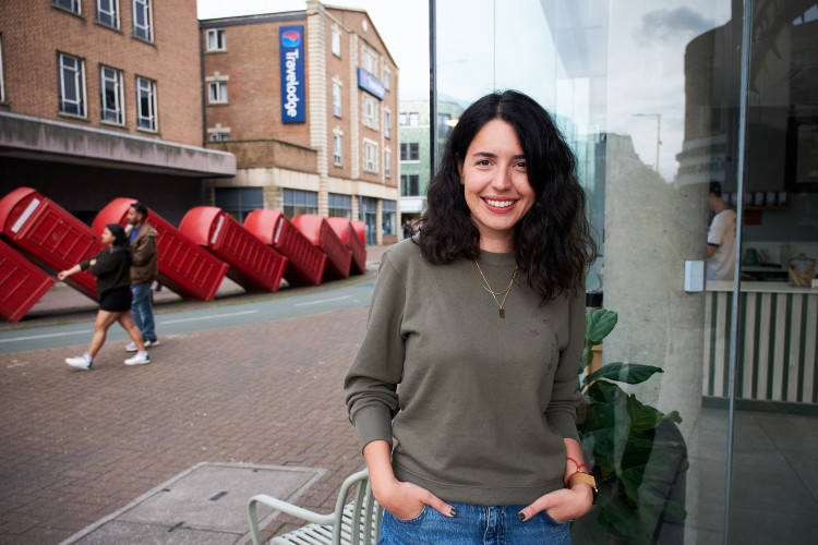 Owner Burcu Bodur outside Marna, Kingston’s latest specialty coffee shop. (Photo: Oliver Monk)