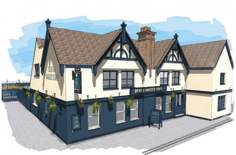 The Bear & Ragged Staff has been given permission for a makeover (image via planning application)