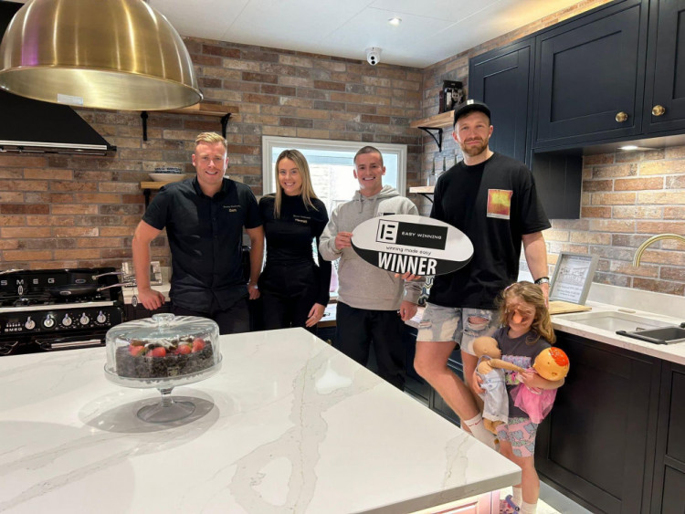 Elliot can now have the kitchen of his dreams, after winning an online contest held by a Stockport Nub News sponsor. (Image - Easy Winning Limited)