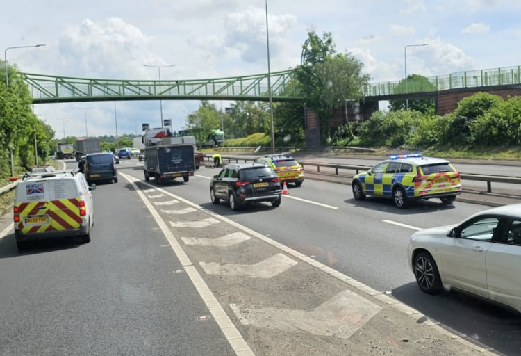 A lorry has shed its load on the A50 eastbound, causing long delays (Nub News).