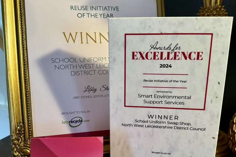 The Reuse Initiative of the Year Award from the Awards for Excellence in Recycling and Waste Management. All images: North West Leicestershire District Council