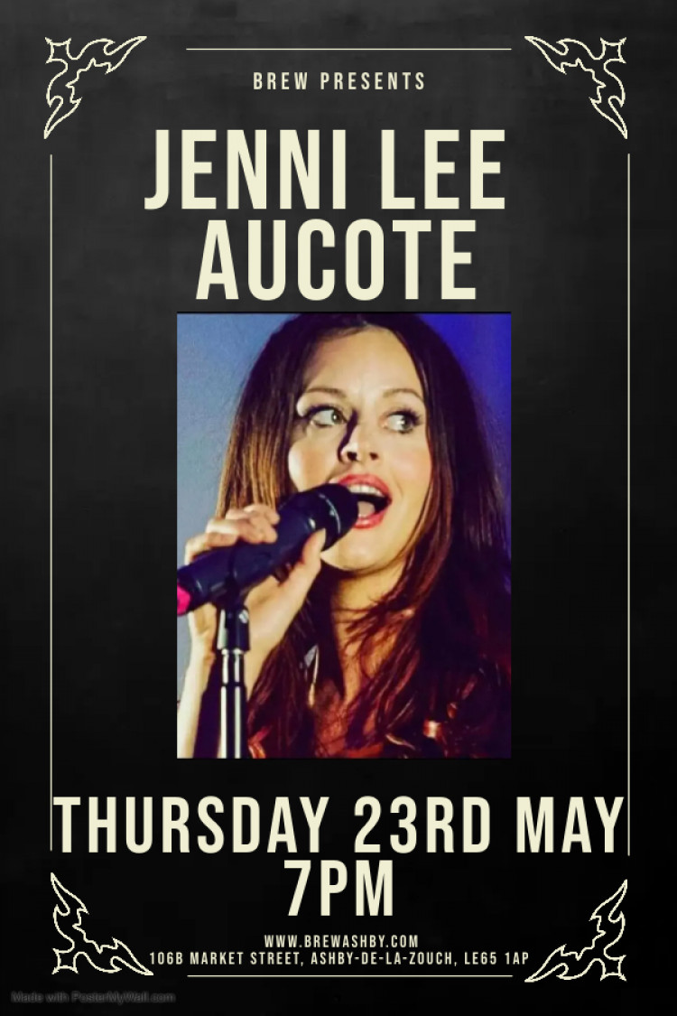 Live Music with Jenni Lee Aucote at at Brew, 106B Market Street, Ashby-de-la-Zouch